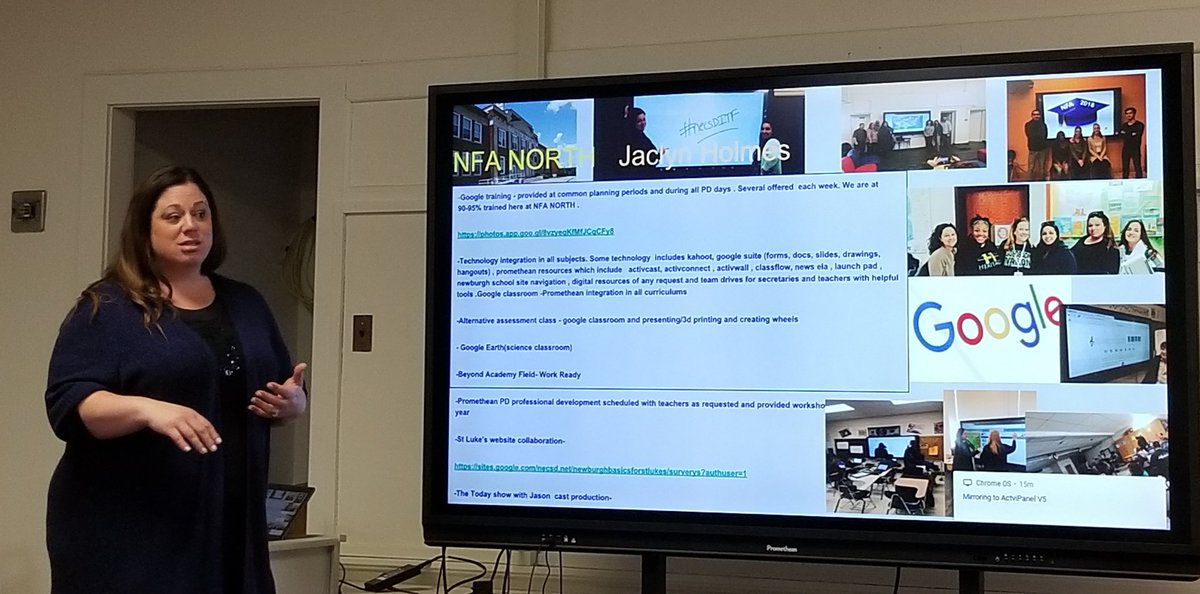 andrea_merrill's tweet photo. Sharing the great things happening in our buildings with the other ITF's & Dr. Padilla. #necsditf #wearedifferent #sharingandcollaborating @NECSDTech @newburghschools @mscarboneisloud @jaclynholmesitf @forevrmelanie @MissRabinowitz @Promethean https://t.co/OfFT3tIaGB