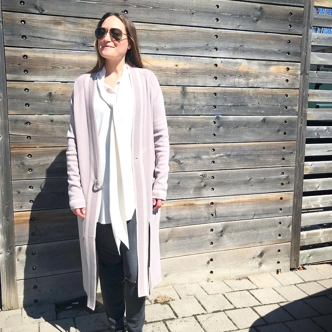 SOIAANDKYO's tweet image. The ultimate layering piece for any adventure, CORDELIA 💕 @Talia_Stylist #tgif #worktoplay #style #spring #coatigan #ss18 #luxury #outerwear #soiaandkyo