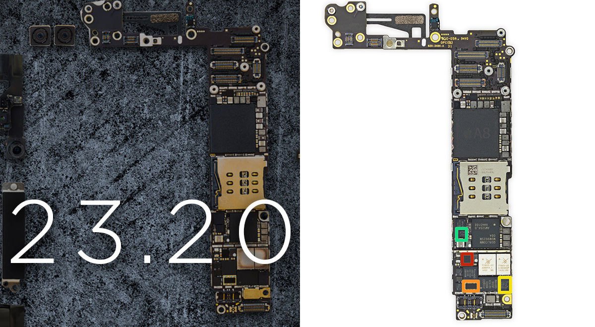 drummwill's tweet photo. @ZacksJerryRig @HTCUSA the logic board in the photo is from an iphone 6 https://t.co/HKEfG3beO1