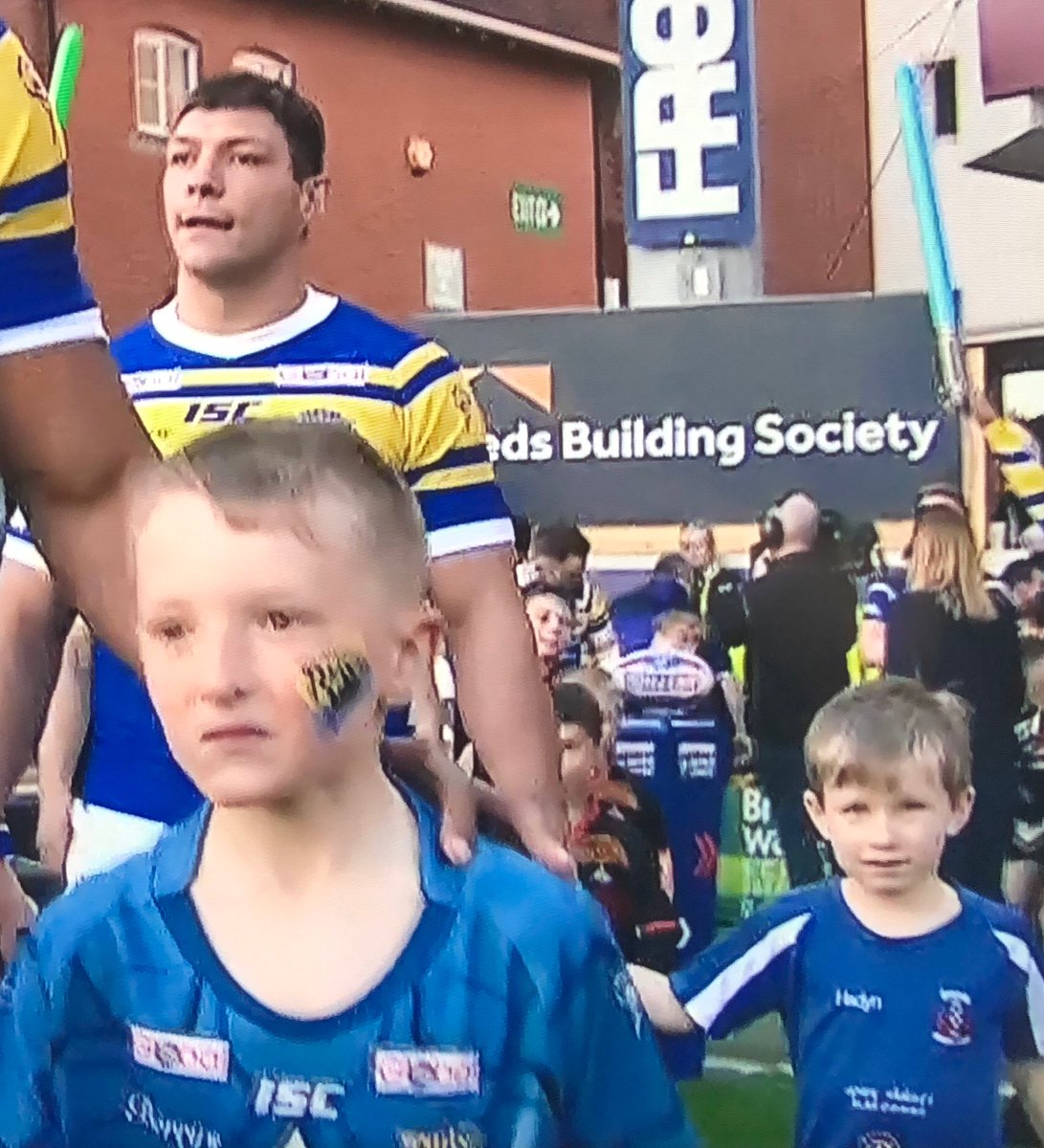 stephennaylor's tweet photo. Thanks to @leedsrhinos for giving Nick’s son Hadyn (on the right) the chance to be a player mascot at tonight’s game with @Ryan5Hall.

Nick would have been incredibly proud. So are we. https://t.co/75J2YSulMt
