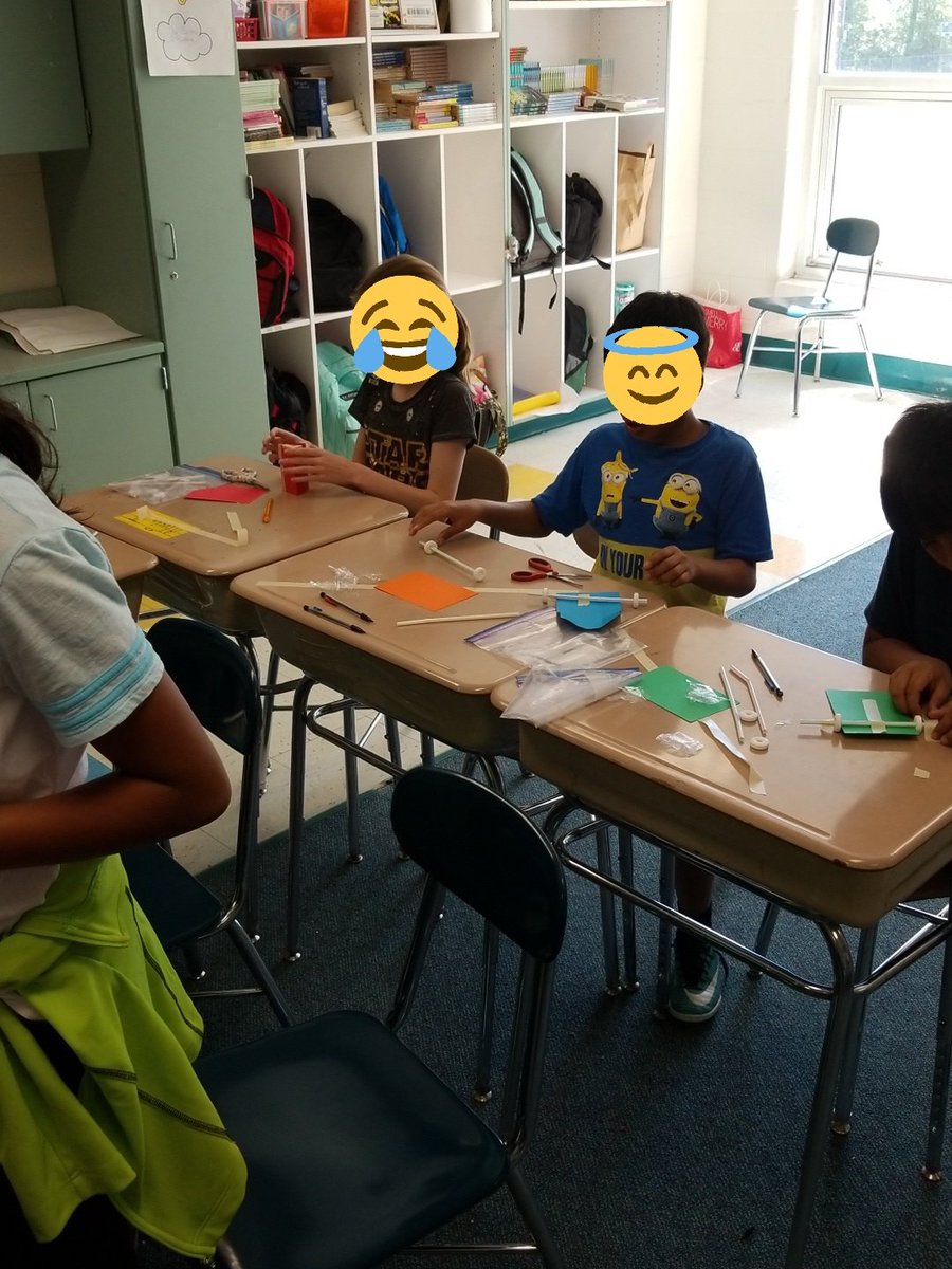 Mr_B_ApexElem's tweet photo. Learning about wheel and axle using straws and lifesavers https://t.co/re7mciV0DU