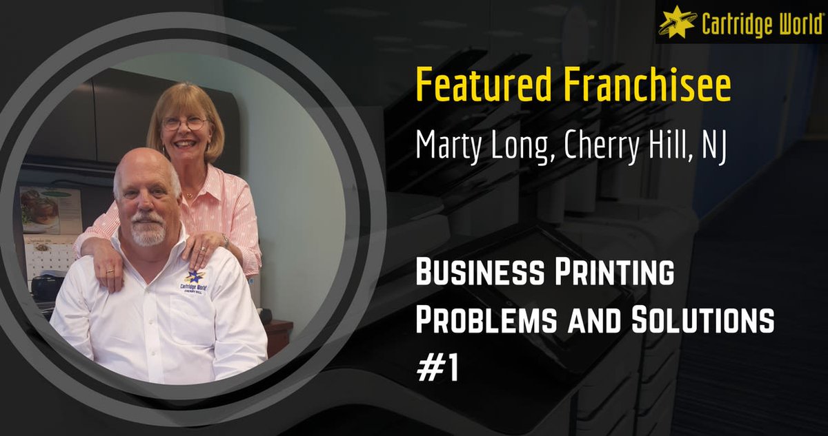 About 90% of businesses overdspend on #officeprinting. #Franchisee Marty Long has learned to address these common concerns and provide optimized solutions. Learn more about the 3 Most Common Business Printing Problems & how we can help! cartridgeworld.com/3-most-common-…
