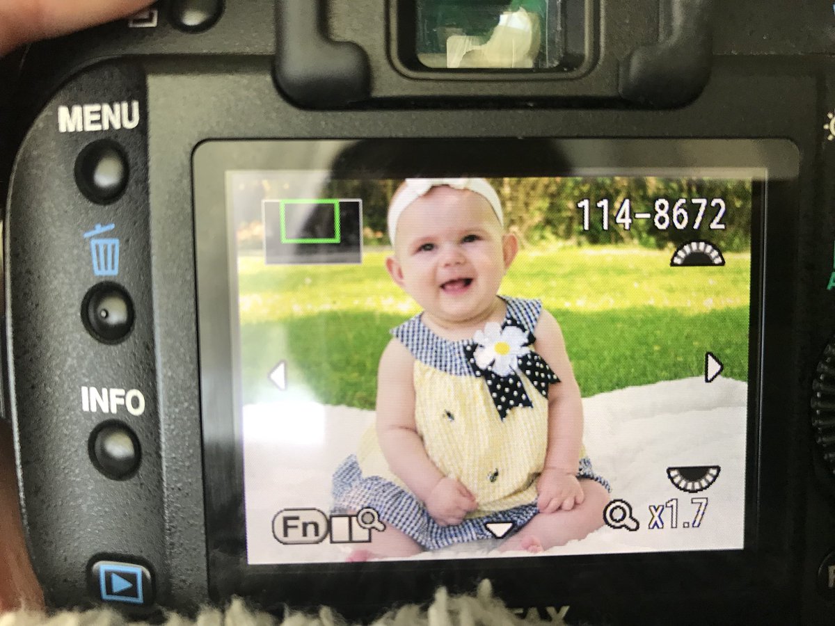 HannahBBee's tweet photo. Back of camera shot because she’s so cute 😭😭😭 #backofcamera #sixmonths #babiesoftwitter https://t.co/Hh7zuRB7BH