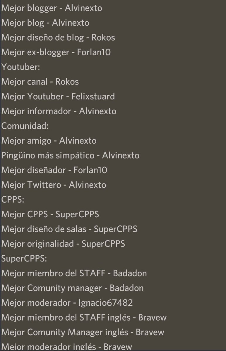 penguins_awards's tweet photo. ¡The Penguins Awards ha finalizado! Muchas gracias a todos por el apoyo,aquí les dejo la lista de ganadores. Próximamente se entregarán los premios a los ganadores.
¡Los esperamos en una futura nueva edición de TPA!
Atte.
@Bestimum_scpps 
@LeonHGCP 
@cpnacho7097 
@ThelCarlosCP https://t.co/9qm5LnsDLc