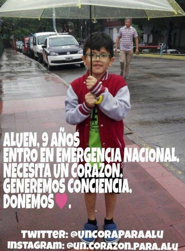 nachitocuu's tweet photo. @cinthifernandez El es Aluen Bargas, de Neuquén, está en emergencia nacional por un corazón. Lo podrías compartir? Necesitamos llegar a los medios nacionales. Gracias!  RT 🙏🏻
#UnCorazonParaAluen https://t.co/WKKpb7hYca