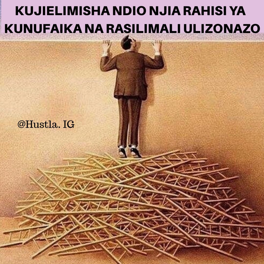 hustla255's tweet photo. Kujielimisha ndio njia rahisi ya kunufaika na rasilimali ulizo nazo ,je wewe kama kijana unajiongezaje kuhakikisha unanufaika na rasilimali zinazokuzungunga. 
#hustla255 #ChangeTanzania #chukuahatua #Tanzania @CarolNdosi @JMakamba @VijanaThinkTank @ChangeTanzania @ArnoldKayanda https://t.co/K9y15KLGzM