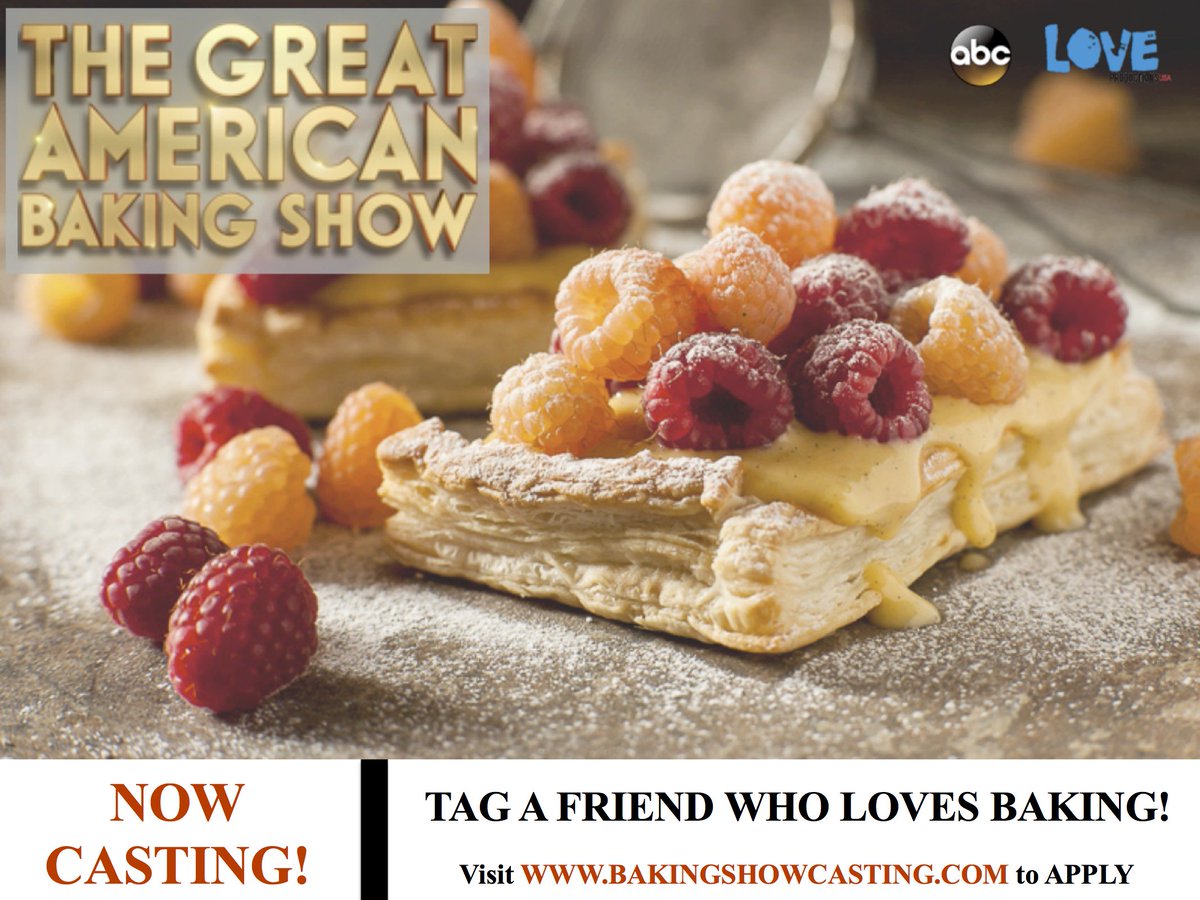 It's happening! Tag a friend! bakingshowcasting.com #amateurbaker #bakingshow #bakingrocks #greatamericanbakingshow #britishbakeoff #Ilovebaking