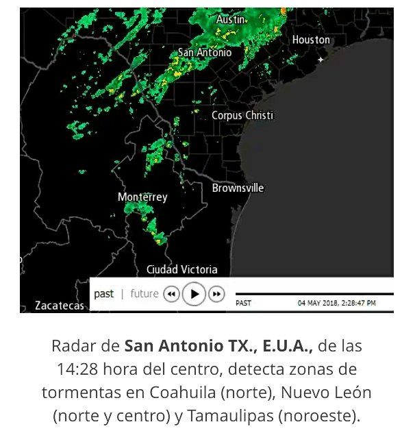 PCcoahuila's tweet photo. Imagen de satélite se observa nubosidad densa con potencial de tormentas de corta duración acompañadas de actividad eléctrica y fuertes ráfagas de viento en #Coahuila (noreste)
https://t.co/oLiL3ZB3iz https://t.co/tXYL4x1QMS