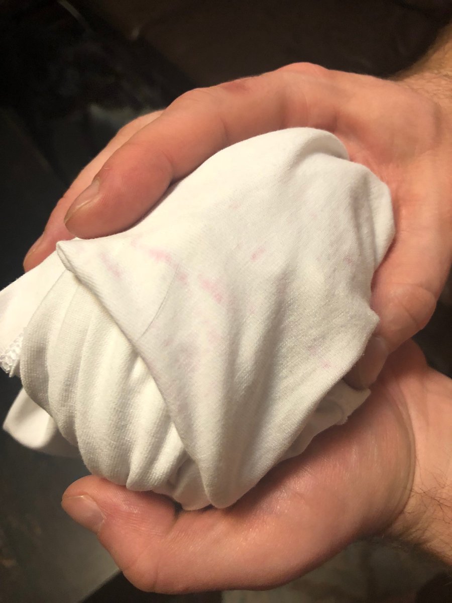 HunterMcHunts's tweet photo. @Cleanly ruined new shirt of mine, and lost another one. They were both brand new, sent to @Cleanly hang dry. White one ($55) came back covered in red stains. Other shirt was @Outlier brand ($110) and was never returned. They will not fix, offered me $30. I paid $90 to @cleanly https://t.co/btCqImbZMS