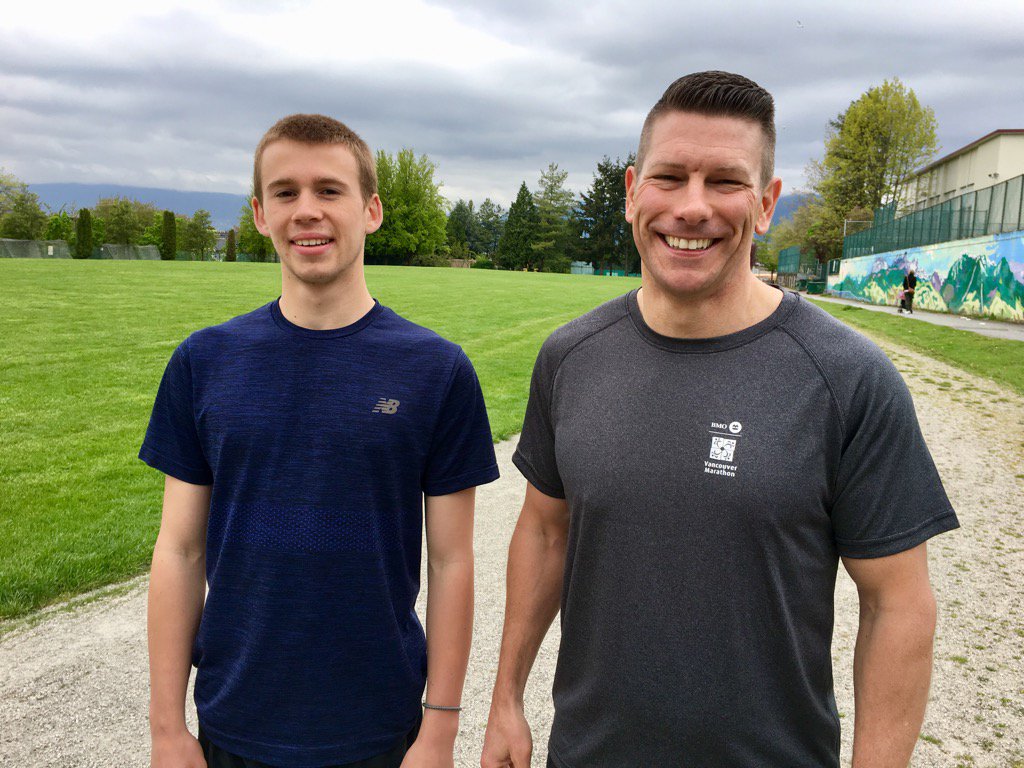 Error Gaffney and Brandon Steele, ready to run Vancouver marathon this Sunday. Story on newshour tonight.