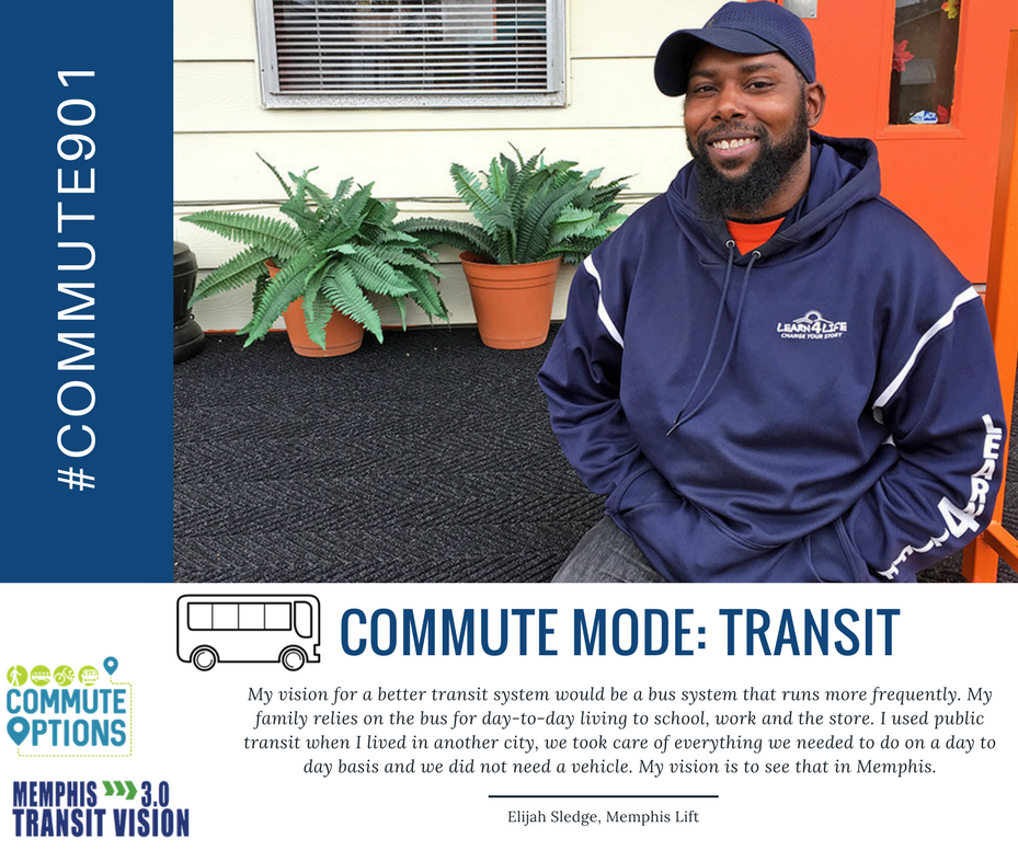 InnovateMemphis's tweet photo. Elijah wants to see more frequent routes for the future of Memphis transit. What's your #transitvision? Take the survey at https://t.co/MdcvaYN50l https://t.co/zdwiuXwMbK