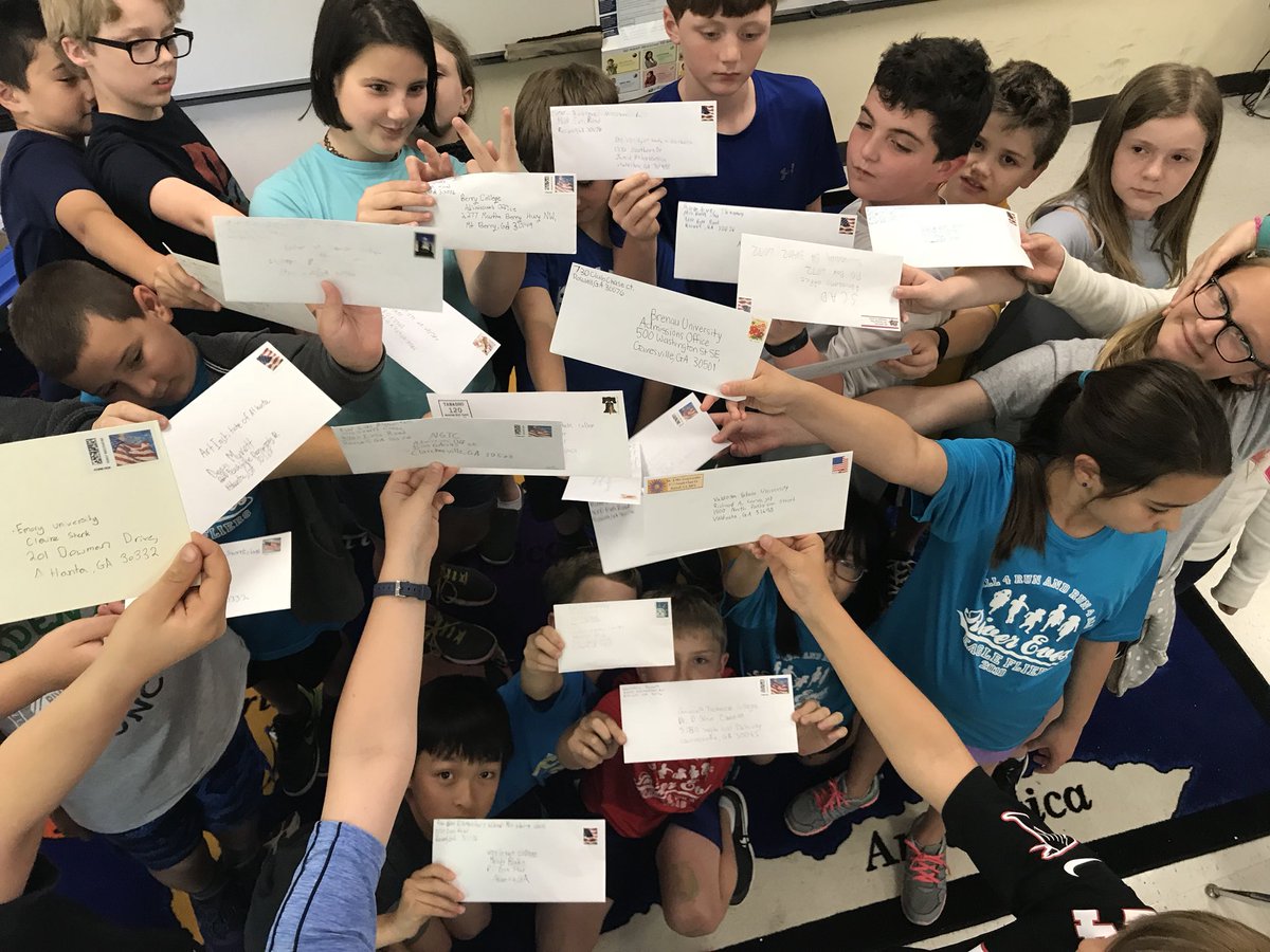 SBStorr's tweet photo. College research project is done!  Letters are in the mail!  #AVID https://t.co/SKrPbMsytD