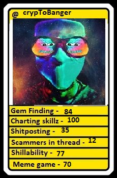 BaronVonBTC's tweet image. no #2 on my #cryptotoptrumps is @crypToBanger