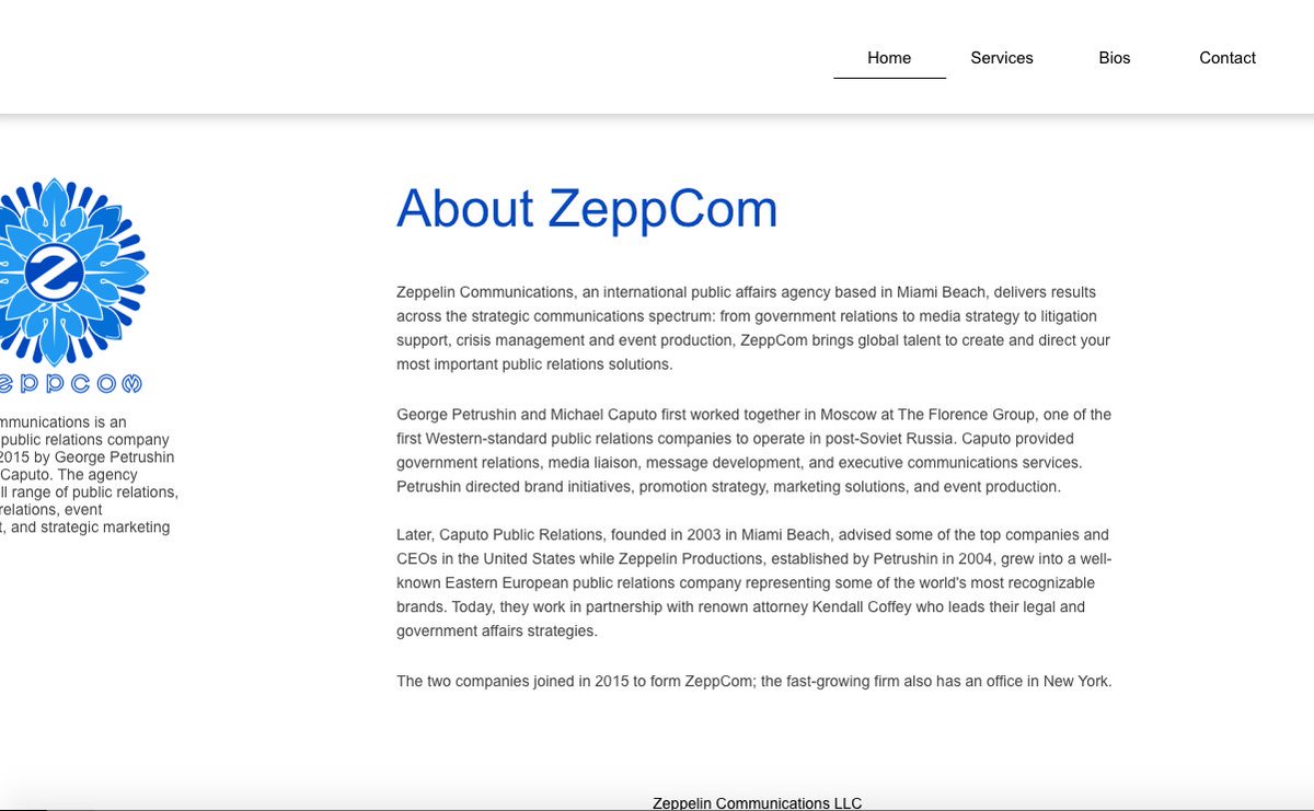 10. Caputo is also a Managing Director of ZeppCom, of which Petrushin is CEO.