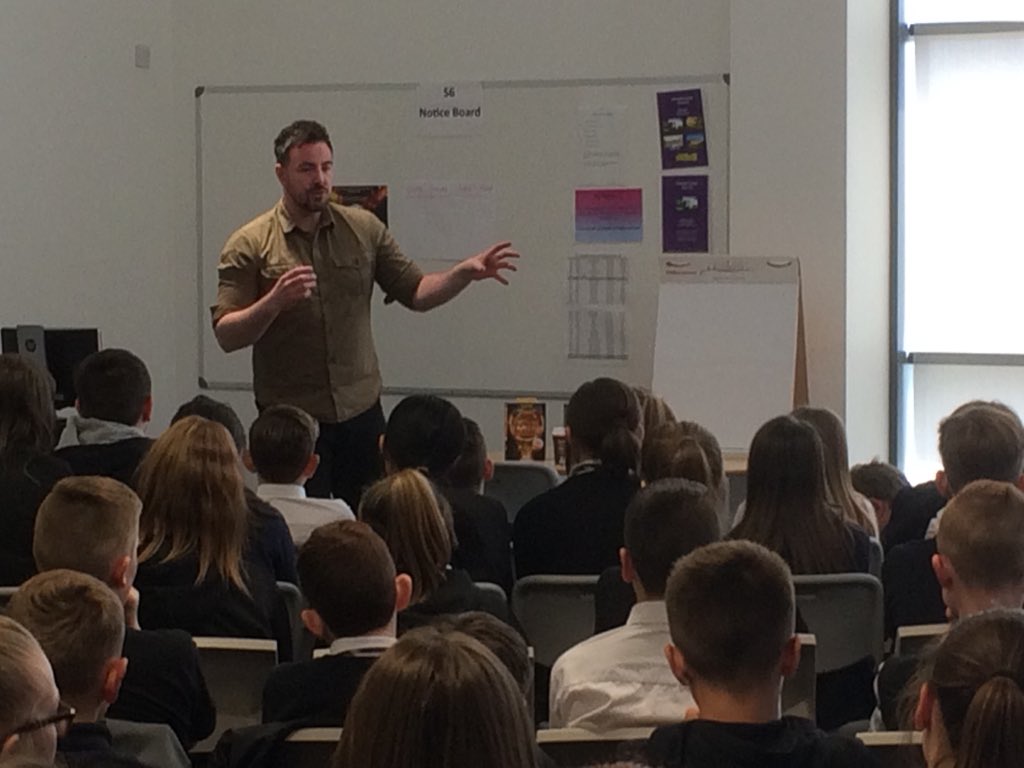 hynes_j's tweet photo. Pupils and English dept @LevenmouthAc enjoyed Ross Mackenzie’s talk about writing and his brilliant novel The Nowhere Emporium. Well done Mr Matheson @BookAwardsS1. https://t.co/7MqrGaGiaQ