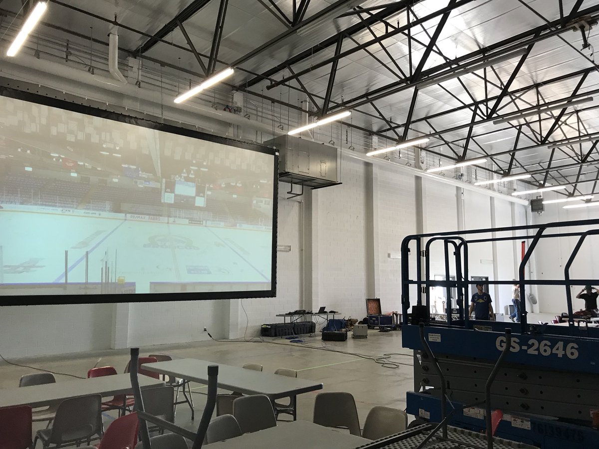 Set up moving right along for tonight’s tailgate party! All ages welcome to watch the <a href="/SCBroncos/">Swift Current Broncos</a> in the <a href="/TheWHL/">Western Hockey League</a> final. There is a bar set up for the grown ups.