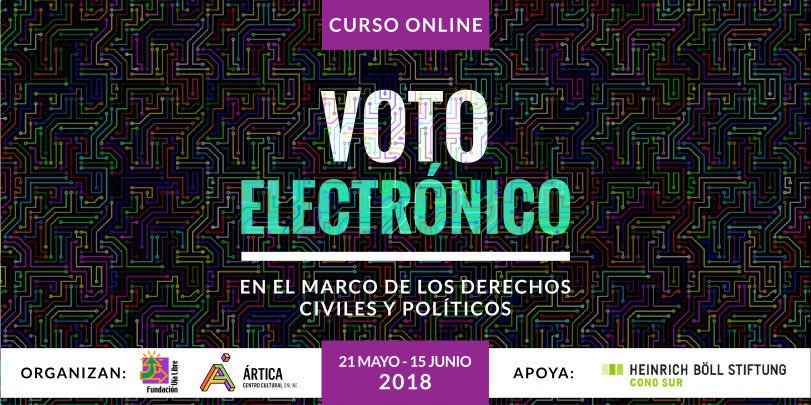 ColectivoLibre's tweet photo. La Fundación Vía Libre brindará un nuevo curso online abierto y gratuito: El voto electrónico en el marco de los derechos civiles y políticos https://t.co/Nd1ZEdaPgT https://t.co/m60wkHmzfk
