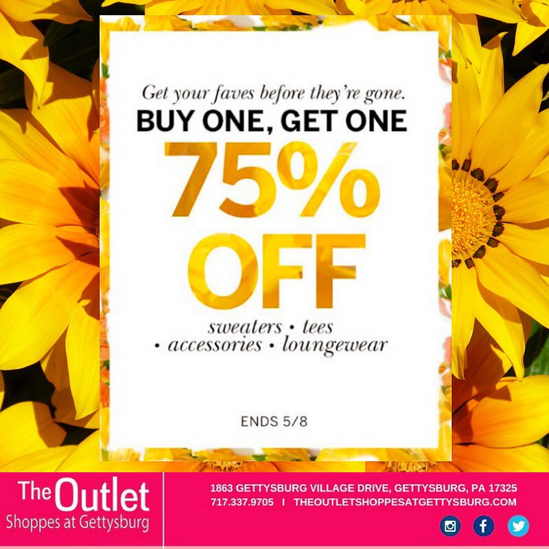 OutletGburg's tweet photo. Get your faves before they’re gone at dressbarn! 🛍
#gettysburgoutlets #talbotsoutlet #gettysburg #gettysburgpa #dressbarn #giftsforher #mothersday #tees #shopping #womensfashion #fashionlover #happymothersday #style #sales #accessories #fashion #mothersdaygifts #giftideas #sale https://t.co/hFlIvvpexE