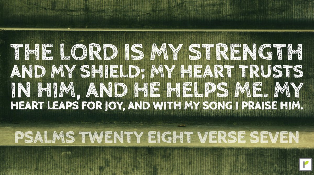 watermarkregen's tweet photo. The Lord is my strength and my shield; my heart trusts in him, and he helps me. My heart leaps for joy, and with my song I praise him. Ps. 28:7 #FridayFeeling @watermarkregen https://t.co/Cw3KB6U832