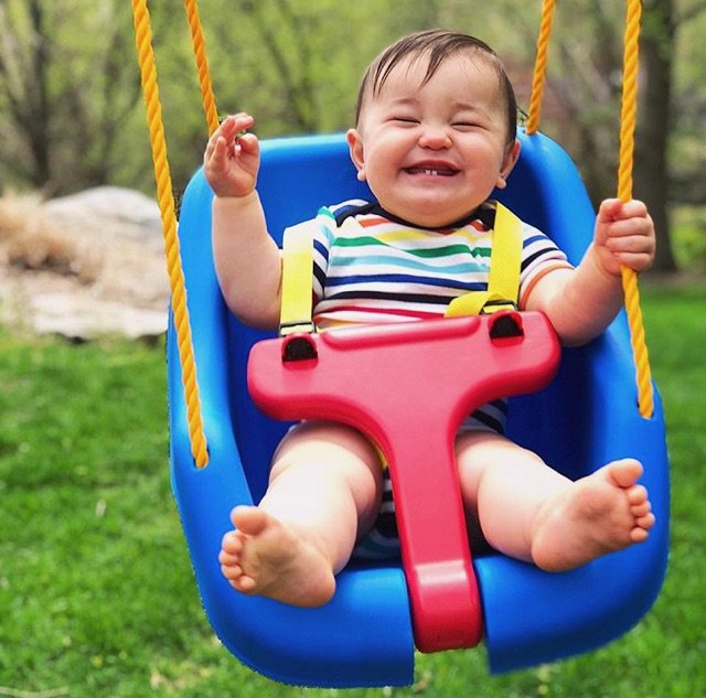 Primarydotcom's tweet photo. Getting in the swing of things for Baby Face Friday! Photo cred: @jenyack Featuring: the stripe babysuit in ivory rainbow (To be featured, tag us in your photos with hashtags #babyfacefriday and #yesprimary for permission to repost!) https://t.co/kX4OGAPcVY