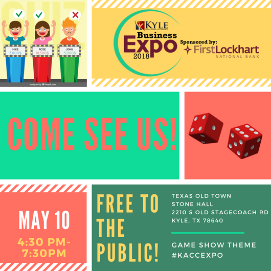 KyleTexas's tweet photo. We hope to see you all at the Business Expo this upcoming Thursday at Texas Old Town Stone Hall from 4:30pm - 7:30pm! #KACC #KACCExpo #KyleBusiness #VisitKyle #ATXBusiness https://t.co/cxslPETOF6