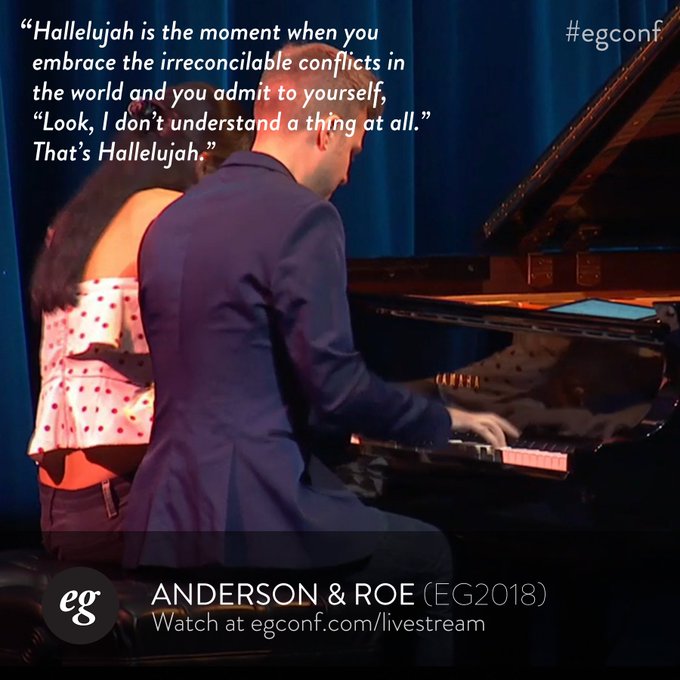 .@andersonroe just delighted us with "Hallelujah" to kick off Session 4! #egconf https://t.co/1FP42l<a class="tags" target="_blank" title="On Twitter" href="/?out=eyJ0eXAiOiJKV1QiLCJhbGciOiJIUzUxMiJ9.eyJpYXQiOjE3MjU3OTI4OTIsImlzcyI6InR3cG9ybnN0YXJzLmNvbSIsIm5iZiI6MTcyNTc5Mjg5MiwiZXhwIjoxNzU3MzI4ODkyLCJyZWRpcmVjdF91cmwiOiJodHRwczovL3R3aXR0ZXIuY29tL2FuZGVyc29ucm9lIn0.b9aikBUJz7jgNviextClsT-UbCSbkuBzLJe88ydff8tstH1iP1eS5v7FrljwBTdqexJaLHcD3HW0zEfRbwiSVA">@andersonroe</a><a href="/tag/egconf"class="tags"><span>#egconf</span></a>