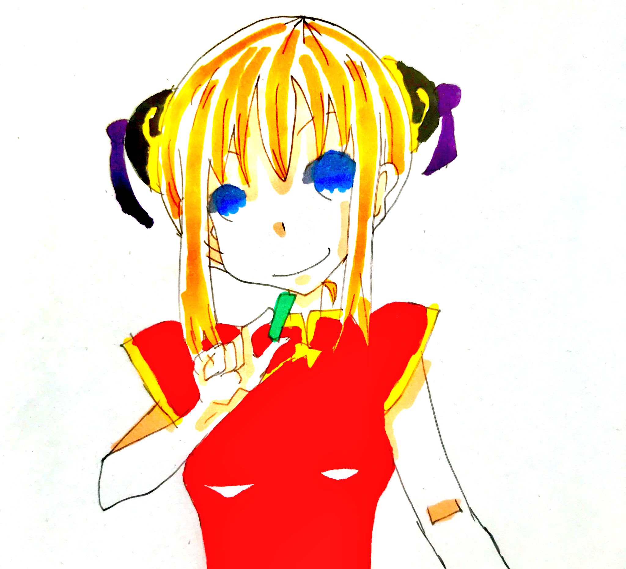咲 絵垢 銀魂 神楽 イラスト コピック アナログ 神楽可愛い T Co B9n6fflmek Twitter