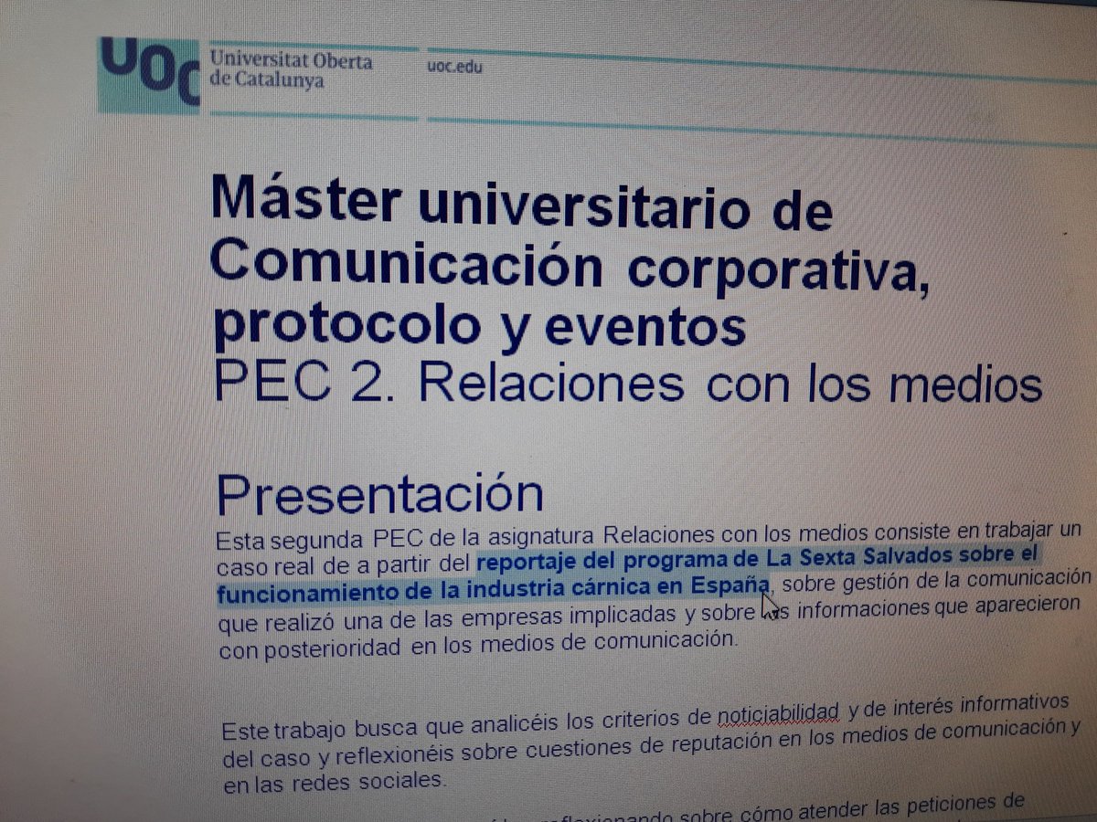 misabelvergara's tweet photo. El reportaje #Strangerpigs de @salvadostv @jordievole se ha convertido en un caso de estudio en la #Universidad Tenemos a un centenar de alumnos del #màster de #comunicación @UOCinfocom analizando su impacto de reputación y en la agenda mediática https://t.co/pqp24lcogn