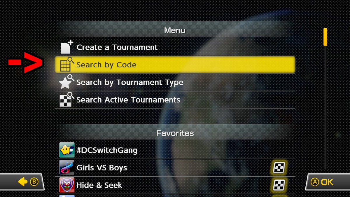 DCSwitchGang's tweet photo. It's going down tonight! #DCSwitchGang tournament for a point towards a $20 Nintendo Eshop gift card.

Step 1: Follow this account.
Step 2: Go online and choose tournaments.
Step 3: Search by code
Step 4: Enter the code in the last photo
Step 5: Win the night and earn a point! https://t.co/EBHoLeB2lm
