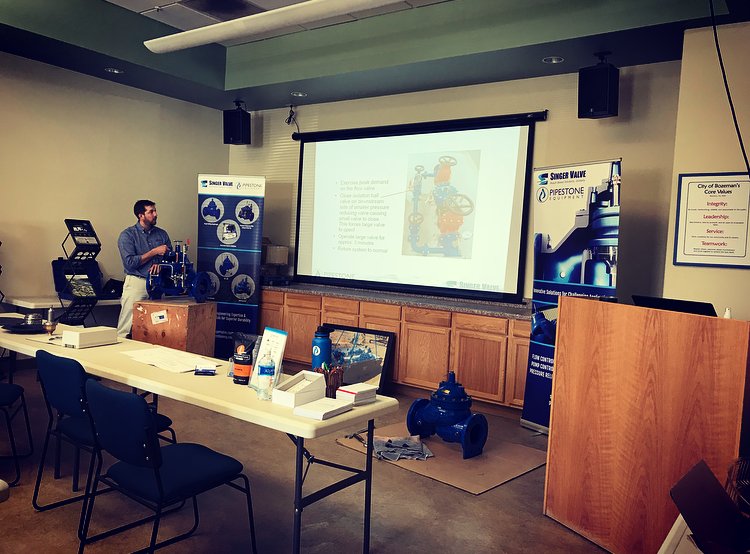 SmartCityH2o's tweet photo. Cross trained with MT Rural Water this week, lunch by @coreandmain.  Smart IoT Vault Solutions = Utilities of the future, oh and good #coffee!  @pipestoneeq @singervalve @TrimbleWater @infrabrew

#valve #training #water #PRV #meter #LoRa #LoRaWAN #IoT #M2M #smart #engineering https://t.co/oI9S6xUFQY