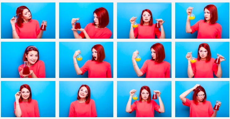 salincoln's tweet photo. There is a whole series of "confused nerd girl" holding colored liquids on #adobestockimages π #BadStockPhotosOfMyJob Really, @adobestock ? https://t.co/hpIJd0lnDH