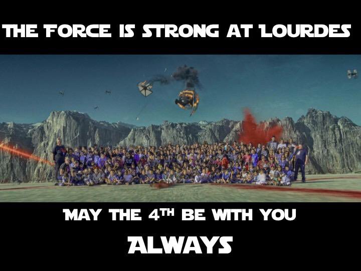 OLLNR_Principal's tweet photo. #MayTheFourthBeWithYou #StarWars #WeAreLourdes https://t.co/mf1Ldl05jr