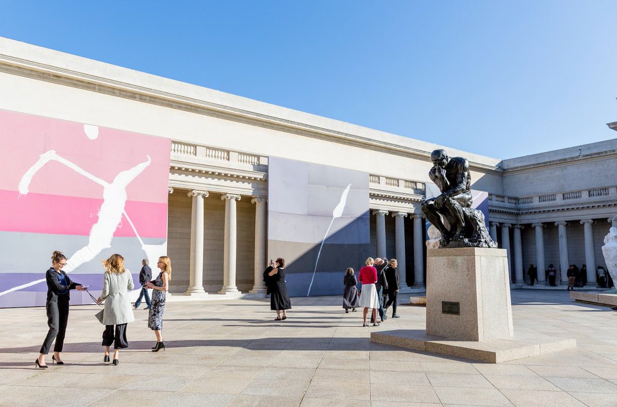 altaeditionsart's tweet photo. We love the impressive new "Symbols of Actual Life" installation by #JulianSchnabel @legionofhonor - Starting outside, breathtaking 24' x 24' canvases adorn the courtyard, enveloping visitors to make them feel inside the artwork. #📸 Legion of Honor https://t.co/a39PkFnG9F