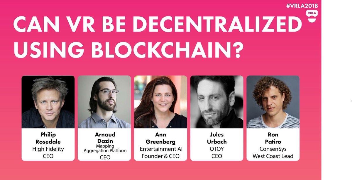 Flicksync's tweet photo. This is going to be a wild one! Great thinkers and tinkerers on this #VRLA2018 #Crypto #VR #Future https://t.co/nBaiatpF1Z