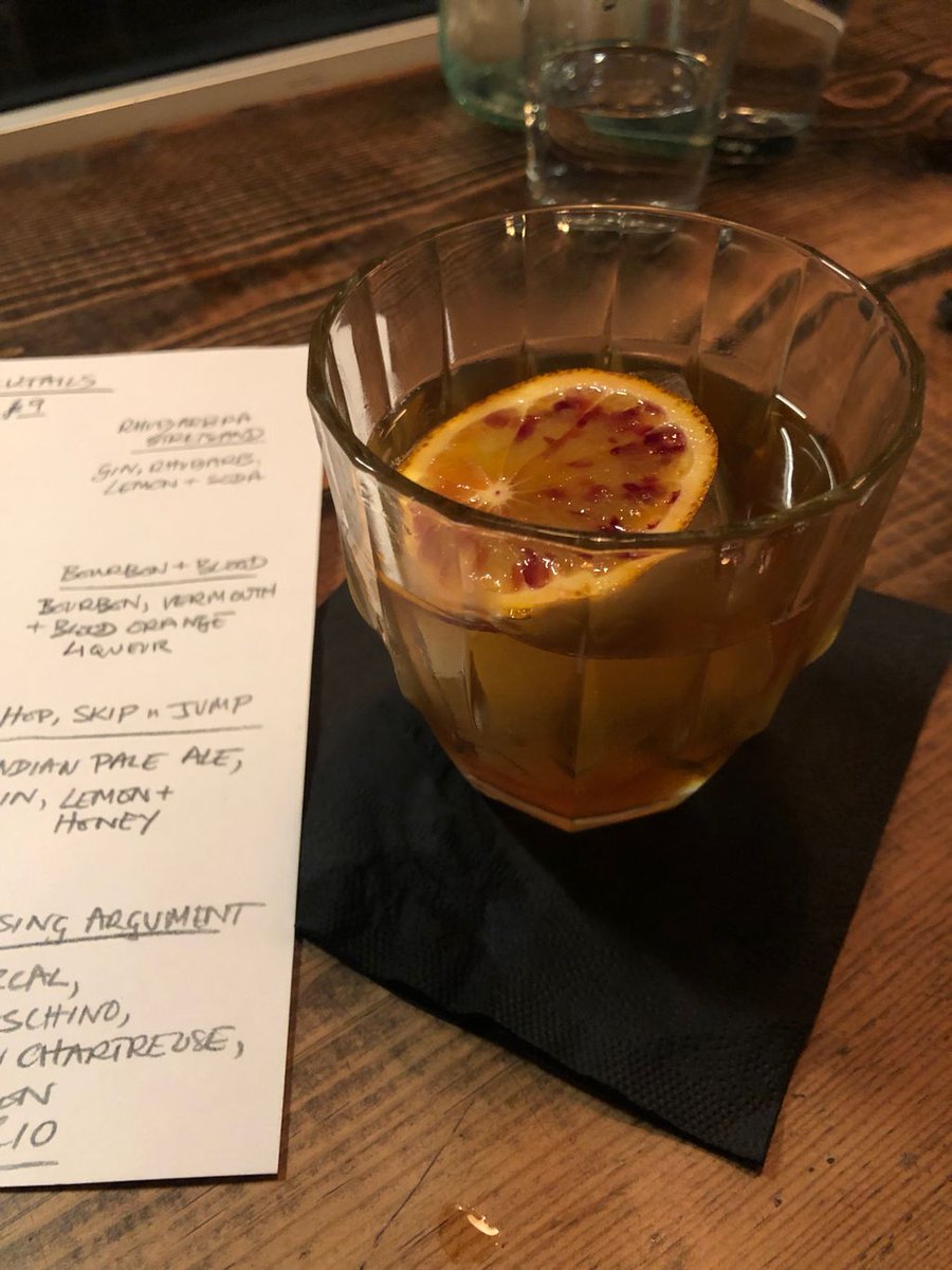 N10Bourbons's tweet photo. Day perfectly rounded off with a Bourbon+Blood at @NickelLondon #N8

Fantastic blend of #bourbon &amp; #Vermouth + massive piece of ice. Top drink in a top gaff https://t.co/G3OJQ22KPd