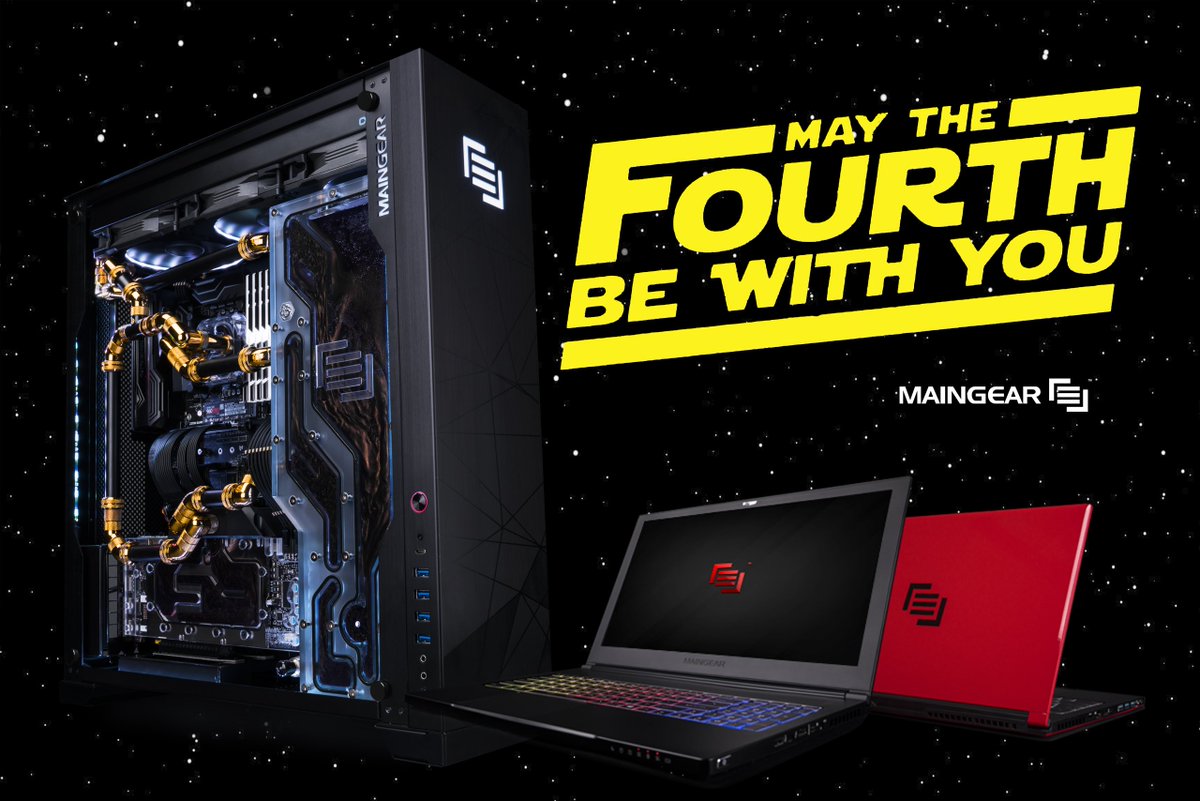maingear's tweet photo. MAY THE FOURTH BE WITH YOU ALL!

Enter the #intelRigChallenge by Retweeting this for a chance to win a $10,000 @MAINGEAR 1ofONE PC. Retweet Daily to increase your chances of winning. #giveaway #sweepstake #maingear

#maythefourth #starwars #maingear https://t.co/YKWMxZOz15