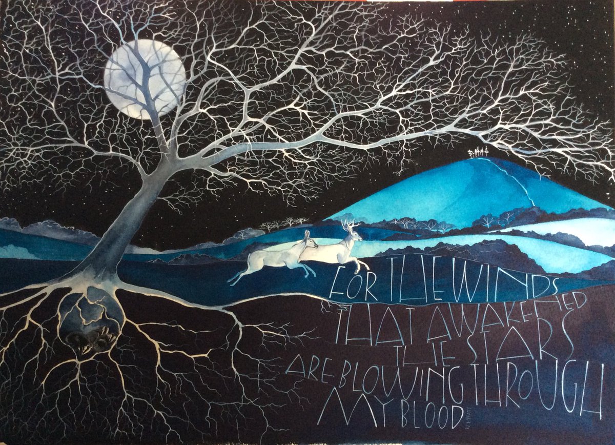 SamCannonArt's tweet photo. For the winds that awakened the stars are blowing through my blood. W B Yeats #colmers #colmershill #trees https://t.co/8V1XvV7JdN