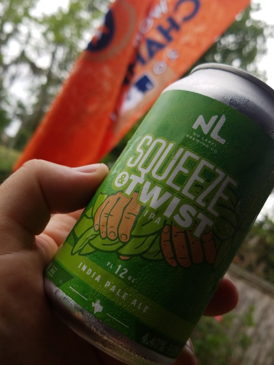 Drinking local as always. <a href="/NoLabelBrewCo/">No Label Brewing</a>  Squeeze and Twist IPA. This is a nice fresh low ABV drinker perfect for warmer weather. Well done boys!
