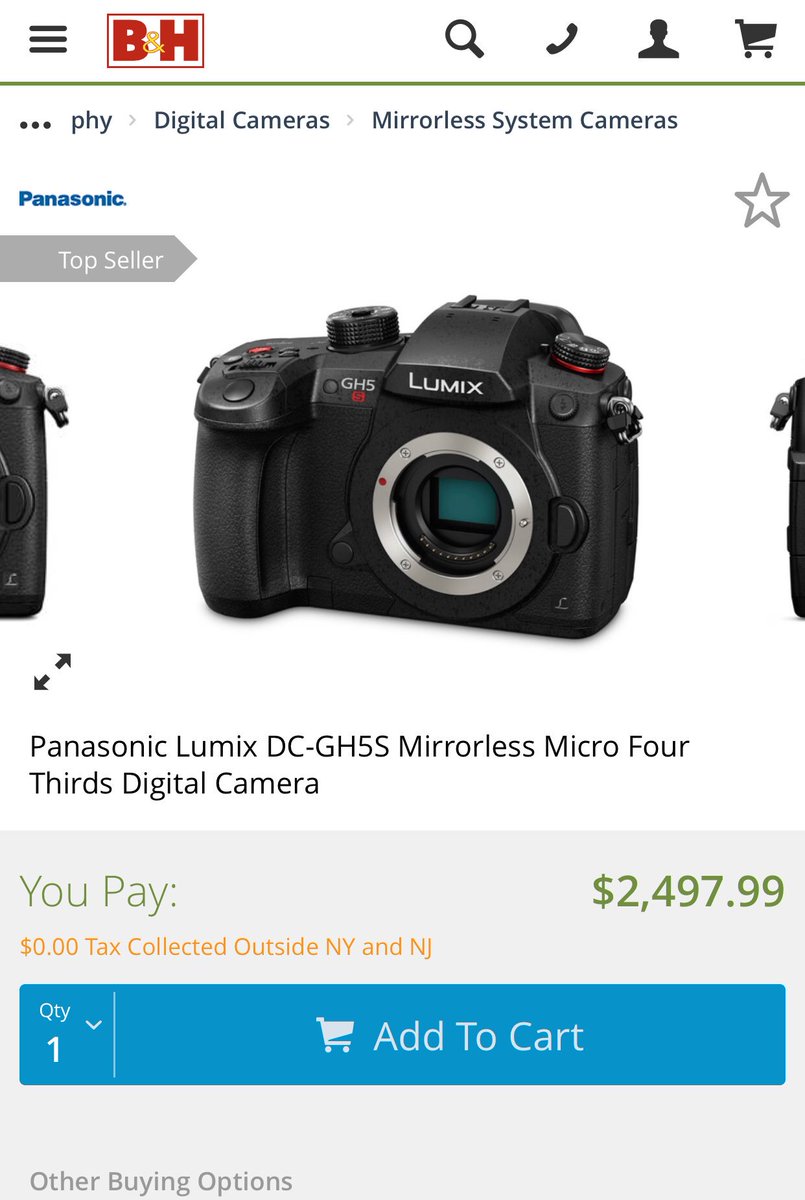 TheShookKnight's tweet photo. Cameras are my weakness, had to add this beast to the family... Now to impatiently wait on its arrival #Lumix #GH5S #4K10bitYesPlease https://t.co/mSjfd5F4QN