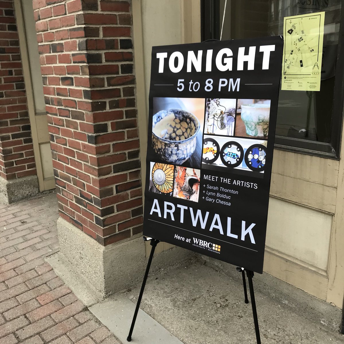 So happy to see our yellow maps in hands tonight. It’s the 1st Downtown Bangor First Friday Artwalk tonight until 8pm. Come see all the creativity and talent on showcase in #downtownbangor! #heybangor #artwalk
