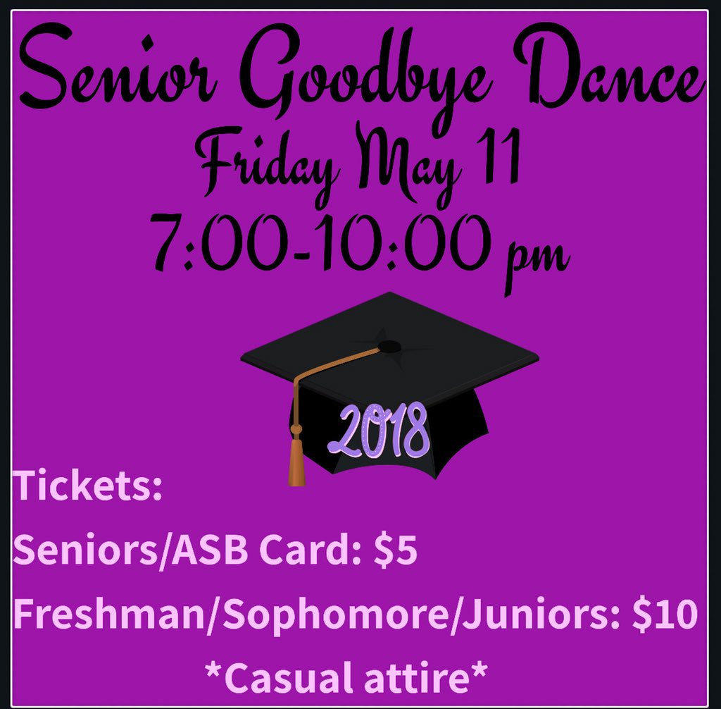 FhsAsb's tweet photo. Next week is spirit week! Dress up for our last spirit week of the year! The Senior goodbye dance and rally will be Friday May 11! (2/2) https://t.co/r7EUP7yhVQ