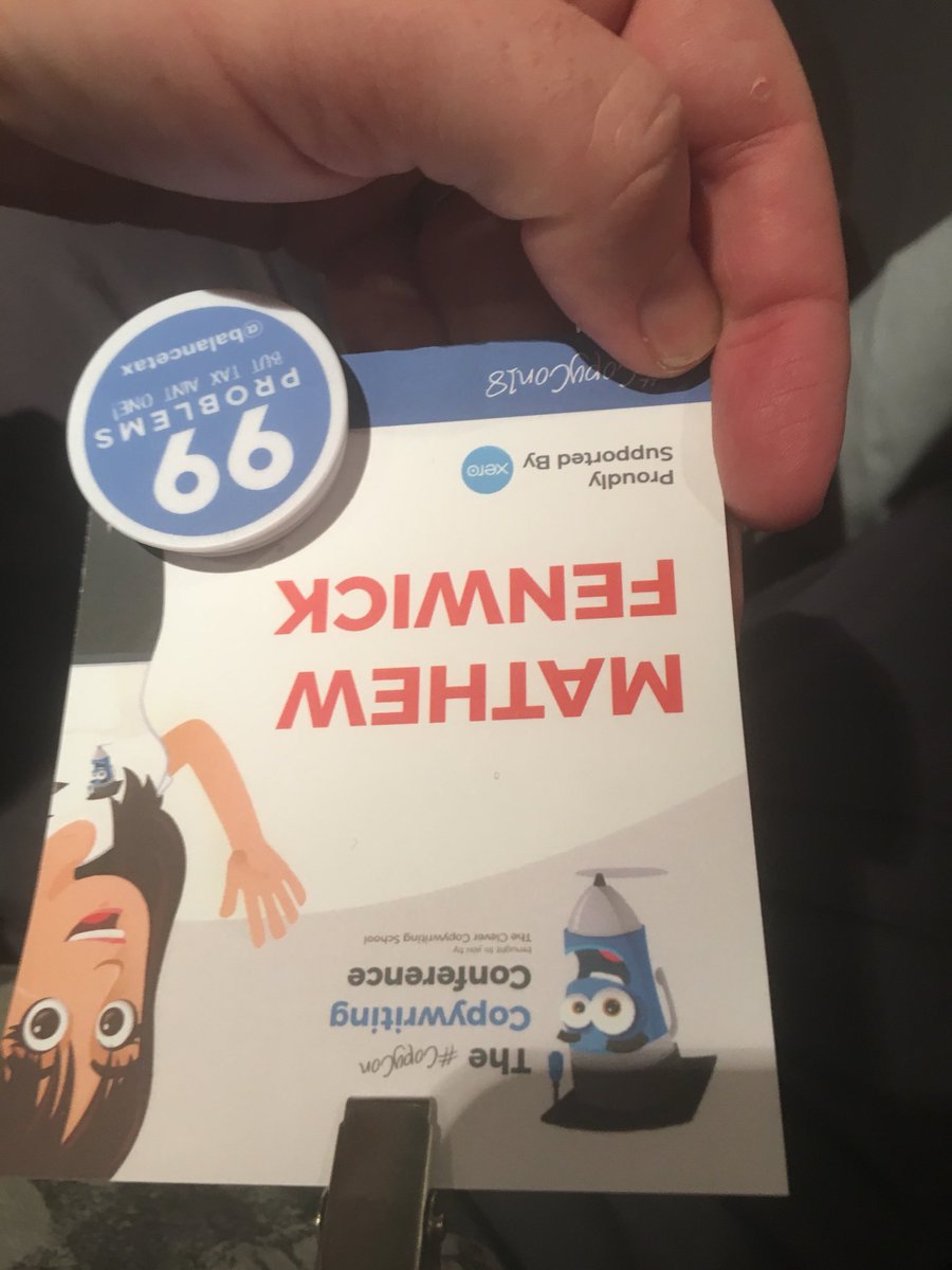 MattmFenwick's tweet image. #copycon #lifehack  Tired of your lanyard turning around? Attach a weight, helpfully provided by @balancetax