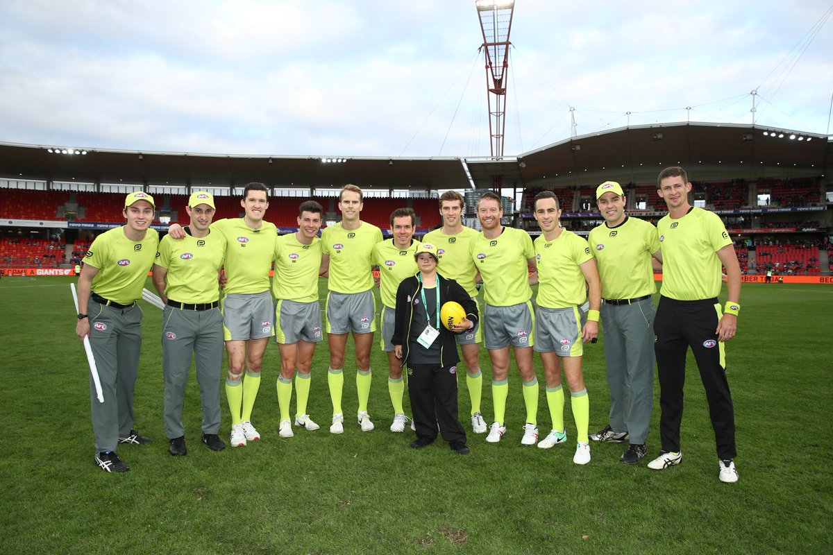 sport_ability's tweet photo. Ebony Somerville @DownSyndromeNSW @UmpireAFL @GWSGIANTS Fiona McBurney Match Day Experience @InnovateApricot #inclusion https://t.co/Zqe7Yu4bG3