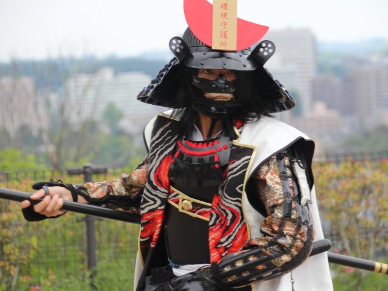 と こ ん 仙台城 面頬ですよ 伊達武将隊 片倉小十郎重綱 様 鬼小十郎