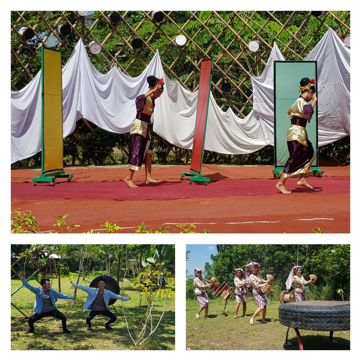 Menggunakan konsep multi-stage... Panggung tari menyebar di seluruh bagian dari RTH Kambang Tanjung.... Karasmin Tari ; Tubuh Satu Hati (Hari Tari Dunia Tabalong 2018). #karasminpusaka #haritaridunia #tubuhsatuhati #ruangsampul #ayoketabalong #tabalongpunya #tabalong