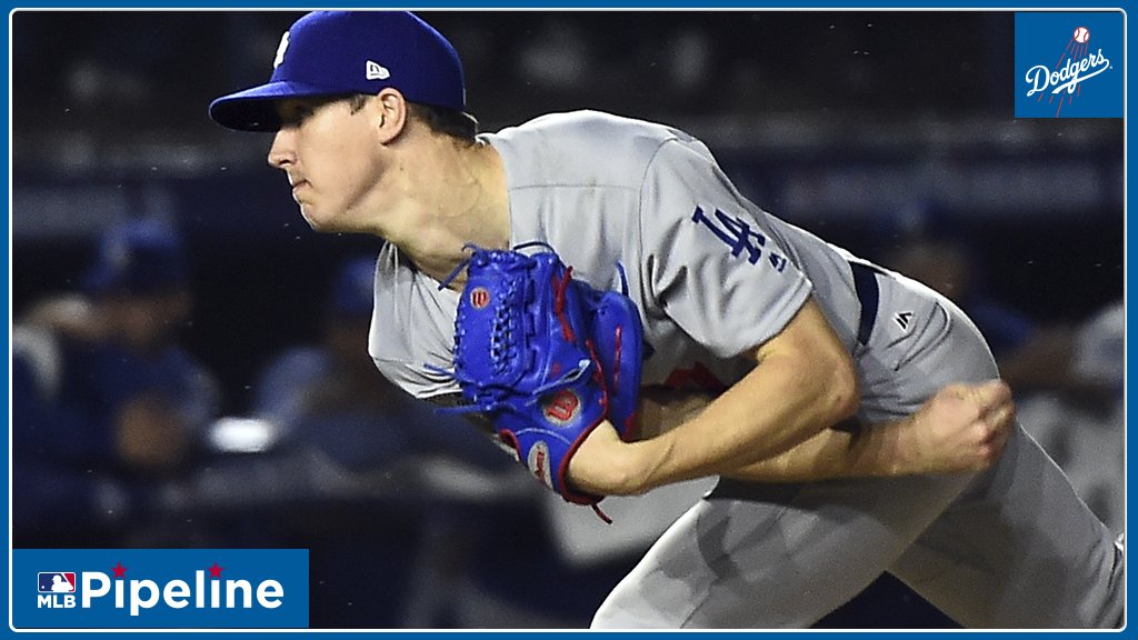 MLBPipeline's tweet photo. #Dodgers Walker Buehler did something only been done 2 other times in the past 110 years in @MLB (≥ 6 IP while allowing 0 hits &amp; 0 R with ≥ 8 K within first 3 #MLB starts):
6 IP
0 H
0 R
3 BB
8 K
No wonder he's No. 12 on the Top 100 Prospects list: https://t.co/TuTZgd5PTS https://t.co/x3VcBIEfiP
