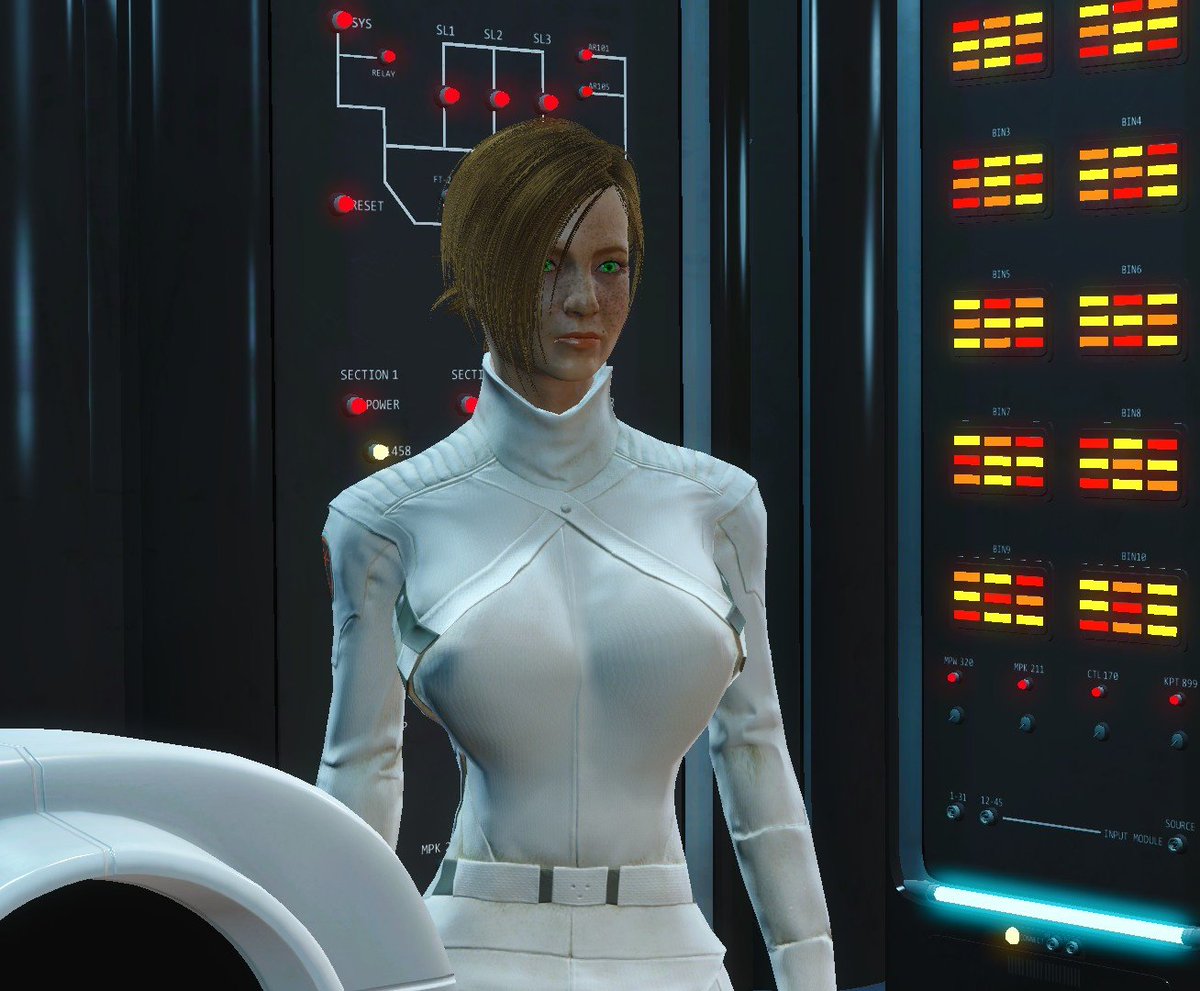 HerRoboWife's tweet photo. {Mary Jane Oldfather}
Gen 3 synth lab assistant prototype designed by Dr. Oldfather {@WhereMyRoboWife}
Roaming the Commonwealth before finding Dr. Amari and being outfitted with a new personality. {@mckinney_libby}
#Fallout4OC #FalloutRP #Synth https://t.co/FtgTfnSV3N