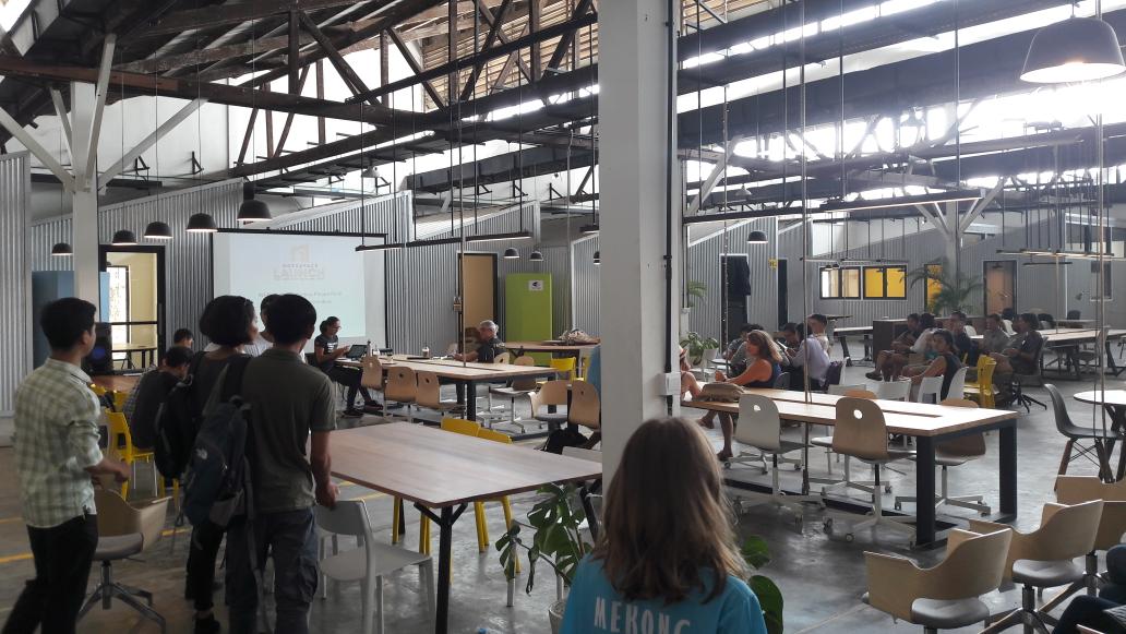 wjlonghurst's tweet photo. At community launch of The Factory #PhnomPenh - a mixed-use tech &amp; creative hub and workspace. Supercool #WS1Launch https://t.co/IZgtB4FsgB