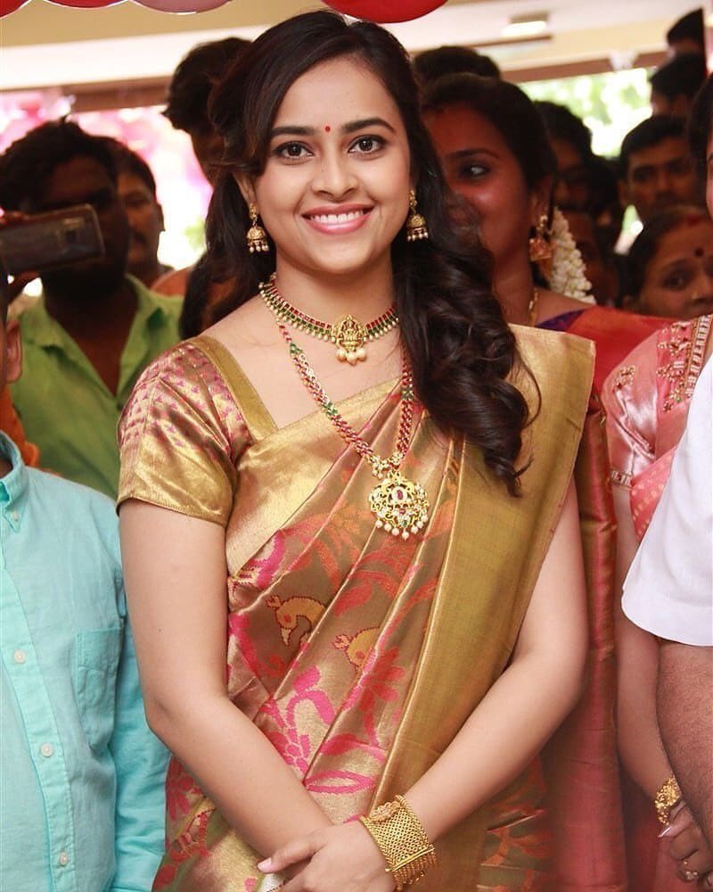 I have no words to explain about her beauty #SriDivya dazzling look in trad...