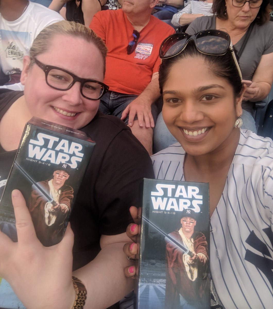 kavithadavidson's tweet photo. The force was with us @kimsimnyc #Yankees #JediJudge #maythe4thbewithyou https://t.co/MC9crZ7jeq